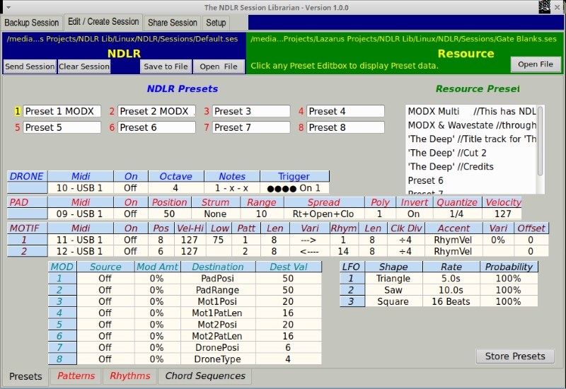 Preset Page