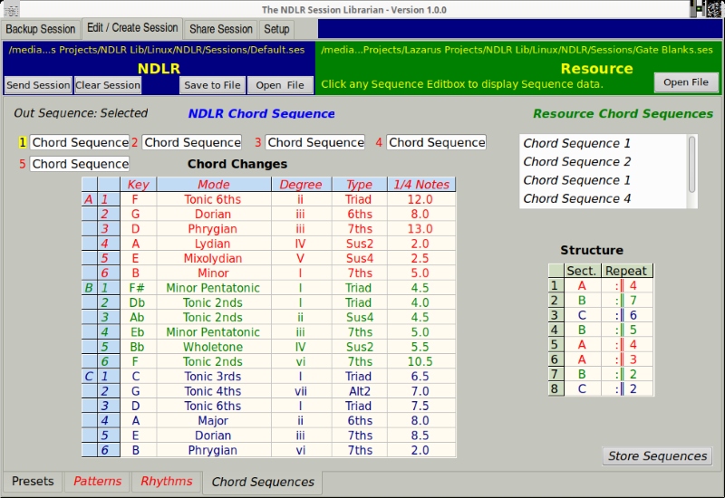 Sequencer Page