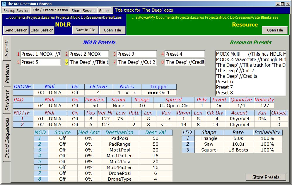 Preset Page